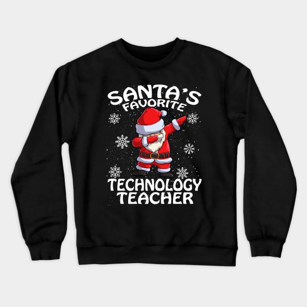 Santas Favorite Technology Teacher Christmas Crewneck Sweatshirt by intelus